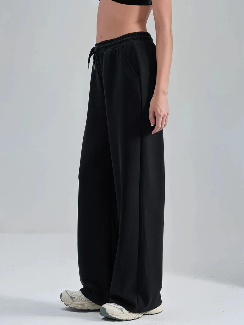 بوسيم BUSEM Mid Waist Wide Leg Modal Pants